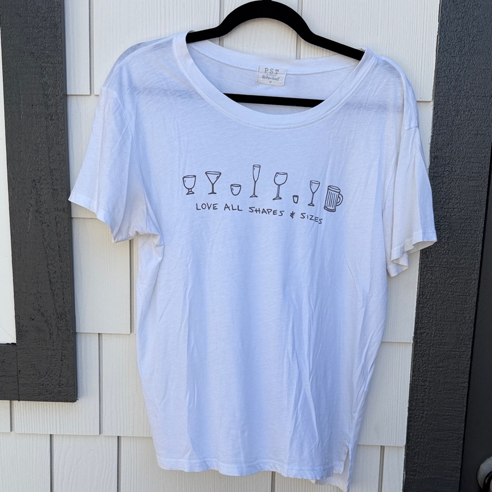 Project Social T White Short Sleeve Tee with Glasses Graphic
